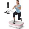imageFEIERDUN Vibration Plate Exercise Machine 400 LBS Capacity Vibration Plate for Lymphatic Drainage Max Space for WholeBody Workout ampamp Relaxation at HomePink
