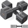 imageFEIERDUN 5in1 Adjustable Dumbbell Set of 2 12LBS20LBS Hand Weights for Women 1sAdjust DualStable Dumbbell Set for Women Home Gym ampamp OutdoorAStrength Grey