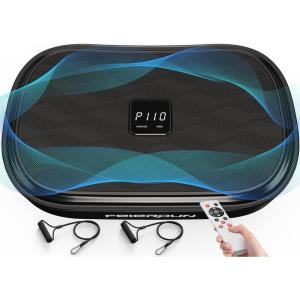 FEIERDUN Vibration Plate Exercise Machine, Whole Body Workout Vibrate Platform, 9 Modes Vibration Plate for Lymphatic Drainage Weight Loss Shaping Toning Wellness Home Gyms Workout