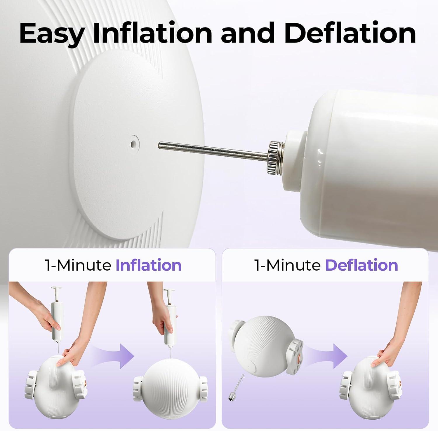 imageFEIERDUN Thigh Master Kegel Exerciser Pelvic Floor Muscle Trainer for Women Adjustable 5Level Resistance InnerOuter Thigh Leg Hip Glute Arm TonerLegShaping BallPurple