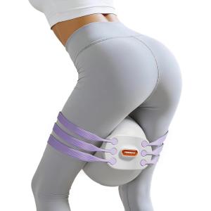 FEIERDUN Thigh Master, Kegel Exerciser, Pelvic Floor Muscle Trainer for Women, Adjustable 5-Level Resistance, Inner/Outer Thigh Leg Hip Glute Arm Toner,Leg-Shaping Ball-Purple