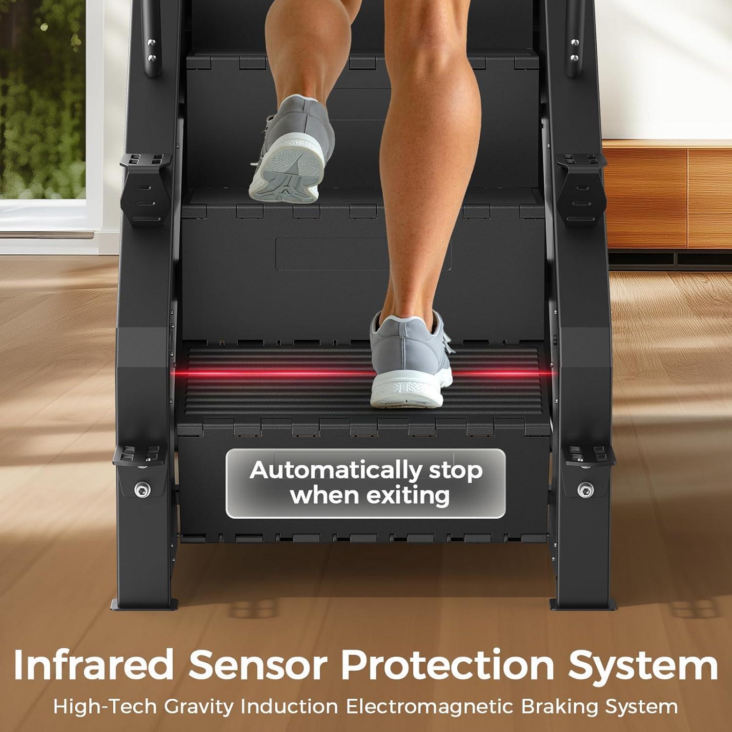 imageFEIERDUN Stair Stepper Machine for Home Gym Commercial Grade Stair Climber with LED Screen Stair Machine with 15 Speed Levels for Cardio and Lower Body Workouts 660LBS Capacity 24164 StepsMinute