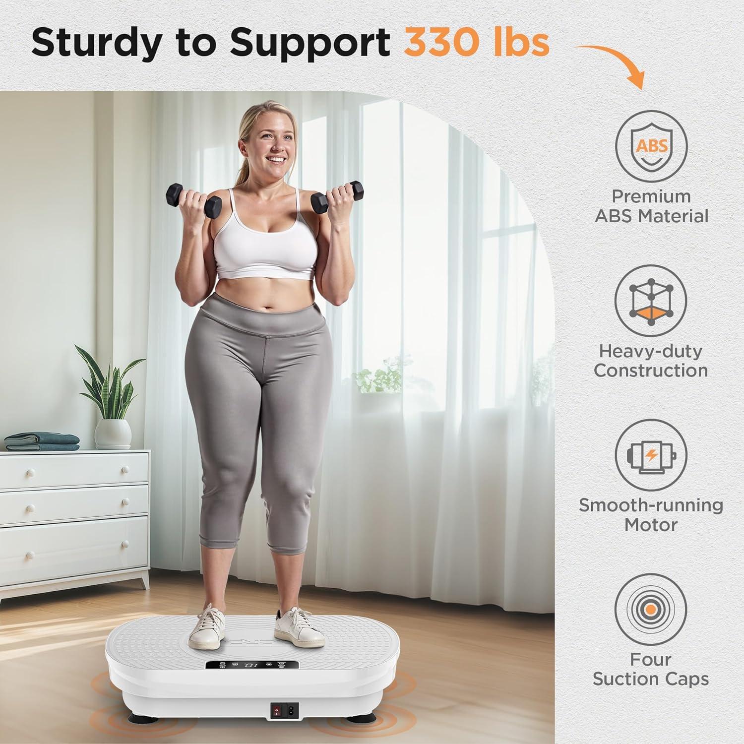 imageFEIERDUN Vibration Plate Exercise Machine Vibration Plate for Lymphatic Drainage Power Plate Vibration Platform for Weight Loss Toning amp Wellness