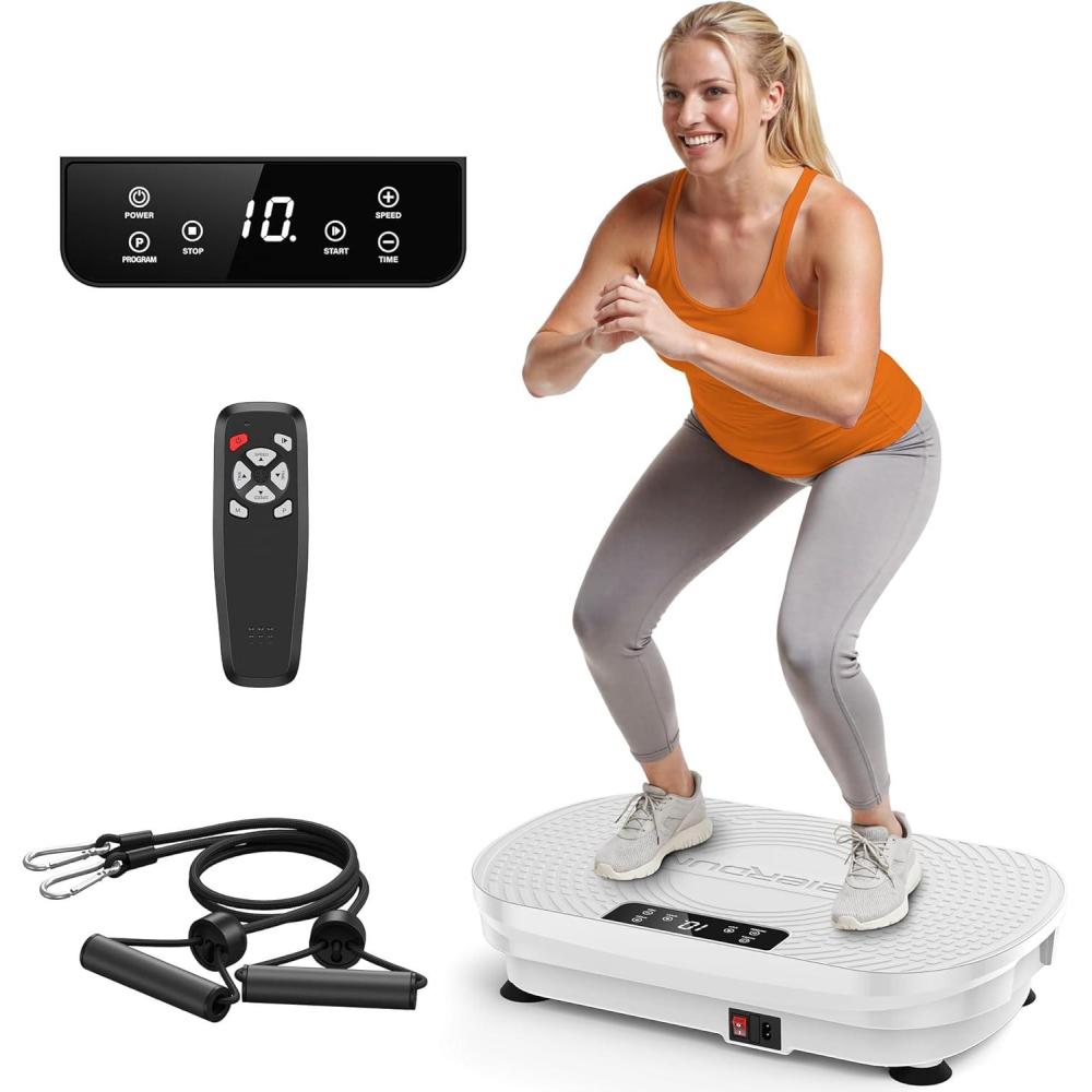 imageFEIERDUN Vibration Plate Exercise Machine Vibration Plate for Lymphatic Drainage Power Plate Vibration Platform for Weight Loss Toning amp Wellness