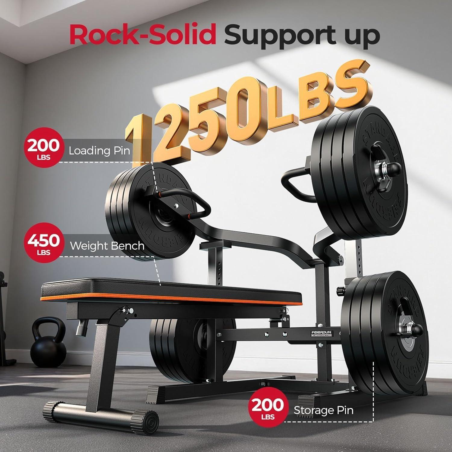 imageFEIERDUN Chest Press Bench with Independent Arms 1250LB Capacity Adjustable Strength Machine
