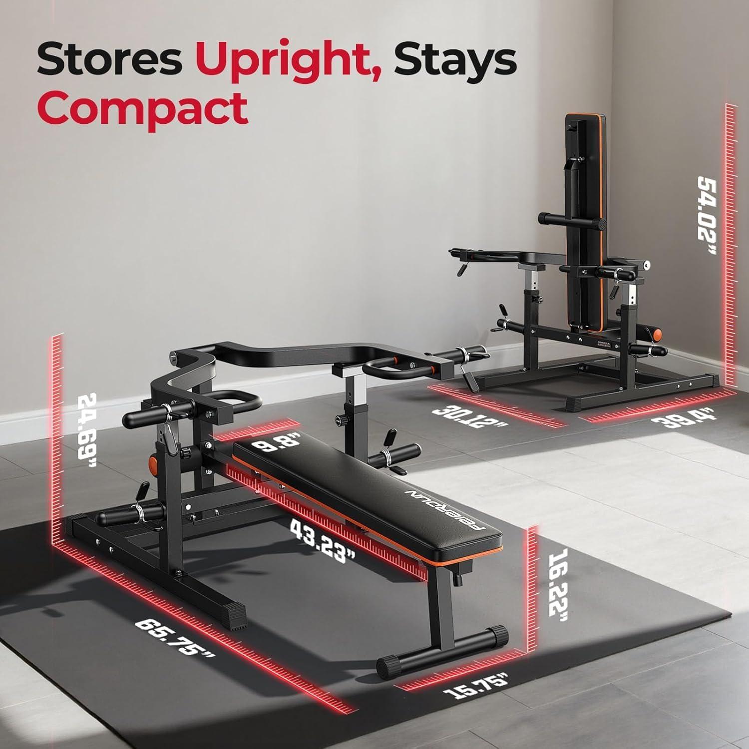 imageFEIERDUN Chest Press Bench with Independent Arms 1250LB Capacity Adjustable Strength Machine
