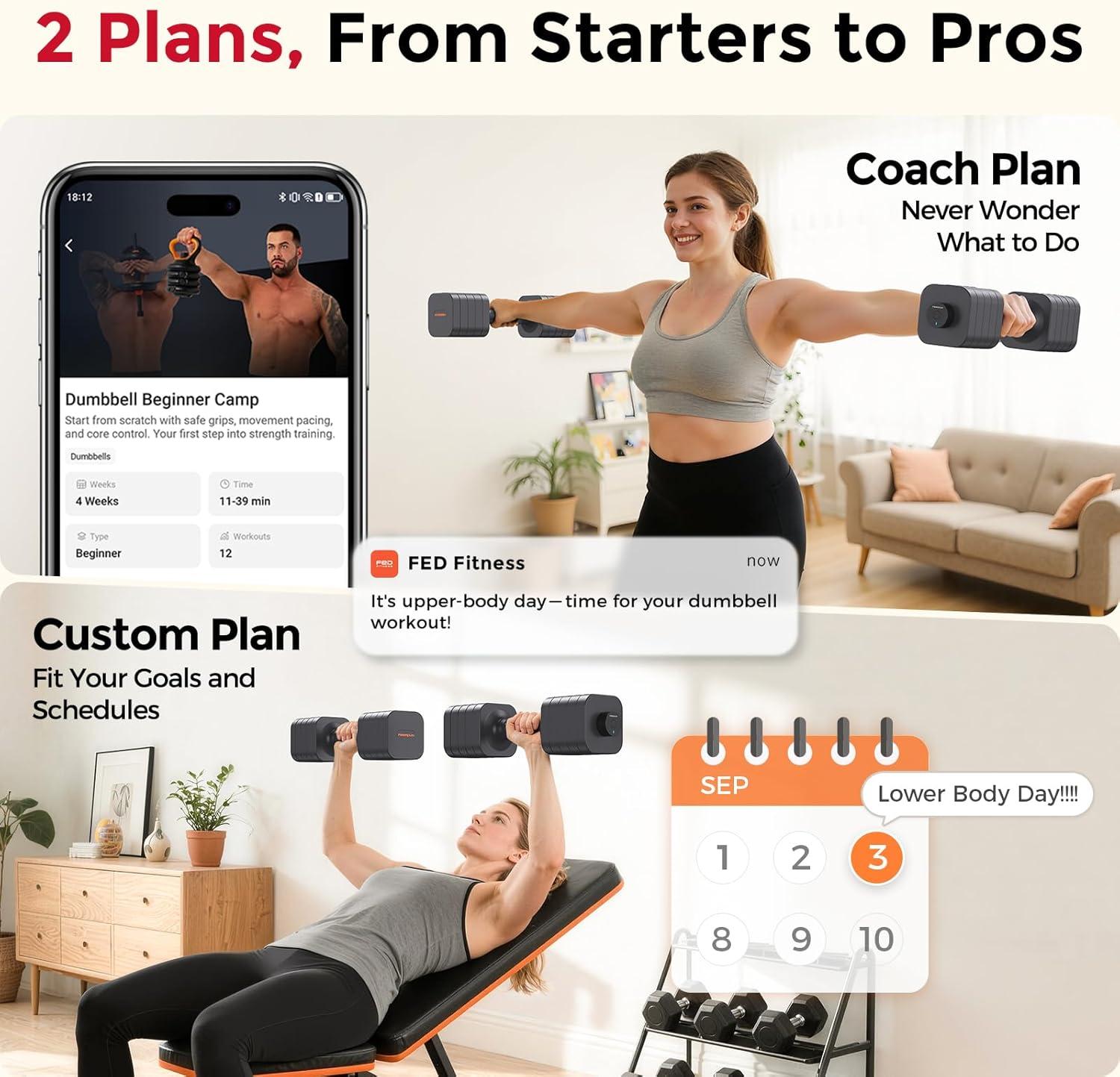 imageFEIERDUN 5in1 Adjustable Dumbbell Set of 2 12LBS20LBS Hand Weights for Women Men 1sAdjust DualStable Dumbbell Set for Women Home Gym amp OutdoorAStrength Grey