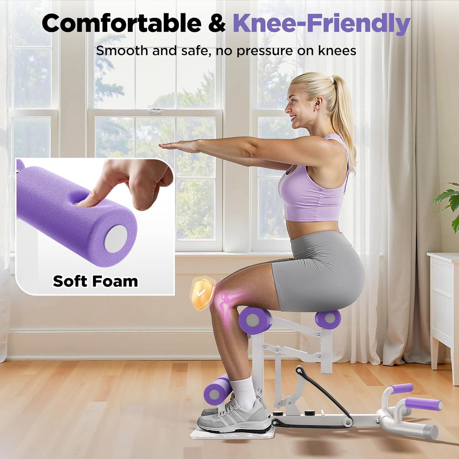 imageProfessional Deep Squat Exercise Machine Adjustable Glutes Trainer for Home Gym Fitness Equipment for Lower Body Workouts