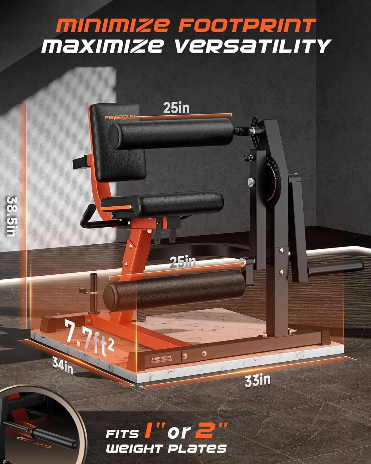 imageFEIERDUN Adjustable Leg Extension Curl Machine 700lbs Capacity Leg Extension Machine