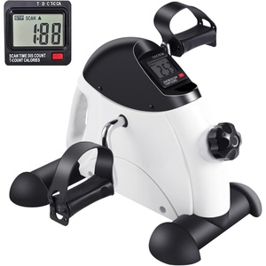 FEIERDUN Mini Exercise Bike, Under Desk Bike Pedal Exerciser for Arm/Leg Exercise, Adjustable Magnetic Resistance Desk Cycle with LCD Screen Display for Home/Office Workout