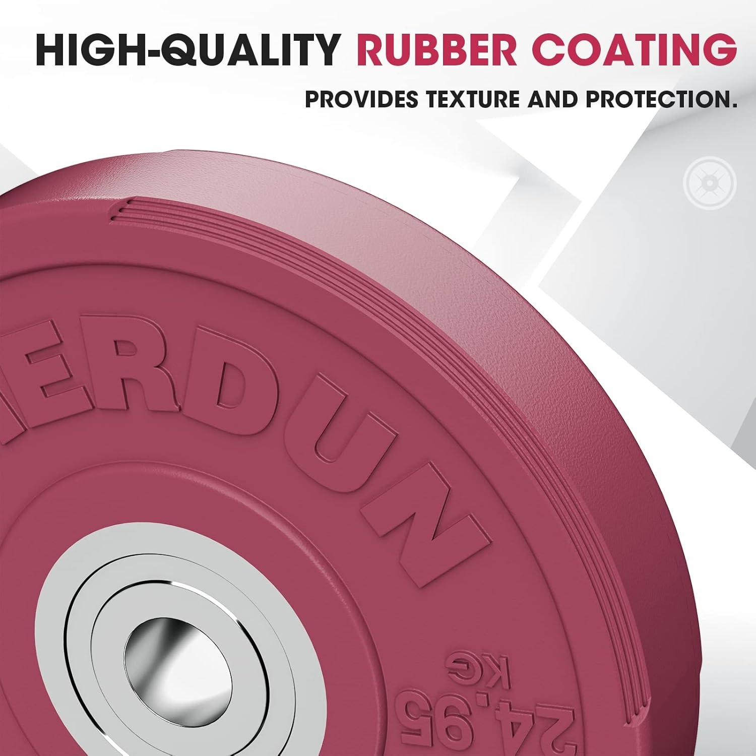 image:imageFEIERDUN Color Bumper Plate Set 2Inch Olympic Weight Plates Low Bounce Rubber Barbell Plates with Stainless Steel Insert for Weightlifting Strength Training CrossFit amp Home Gym 10LB370LBR 340LBS SET